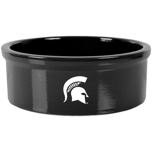 Black Michigan State Spartans 7" Pet Bowl