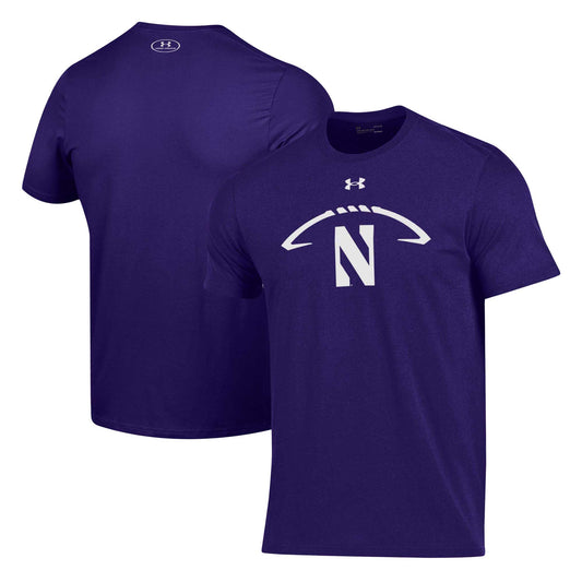 Men's Purple Northwestern Wildcats Football Icon T-Shirt