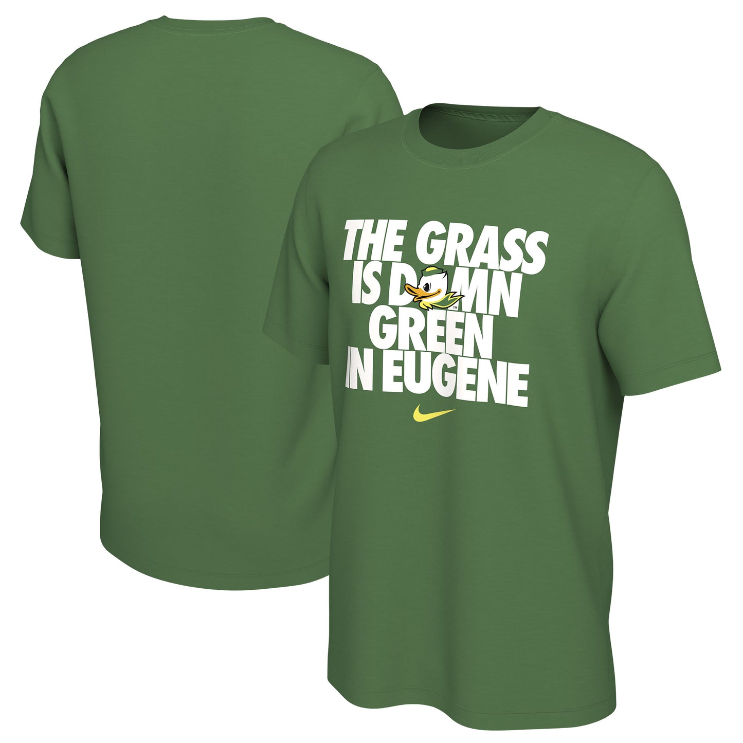 Men's Nike  Green Oregon Ducks  Grass is Green in Eugene T-Shirt