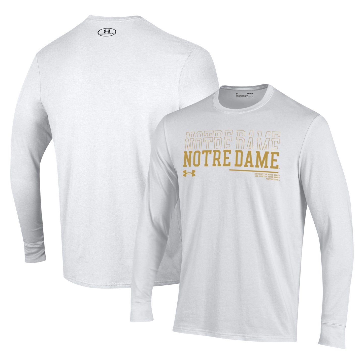 Men's Under Armour White Notre Dame Fighting Irish Sideline Long Sleeve T-Shirt