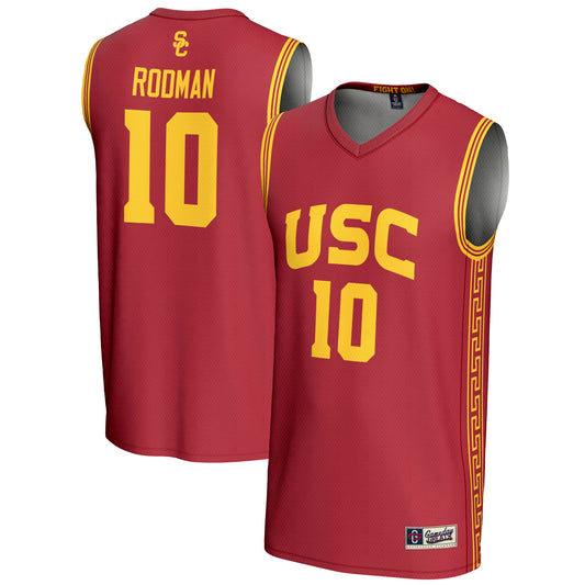 Men's GameDay Greats DJ Rodman Cardinal USC Trojans  NIL Lightweight Fashion Player Basketball Jersey