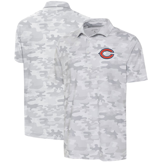 Men's Antigua White Chicago Bears Collide Polo