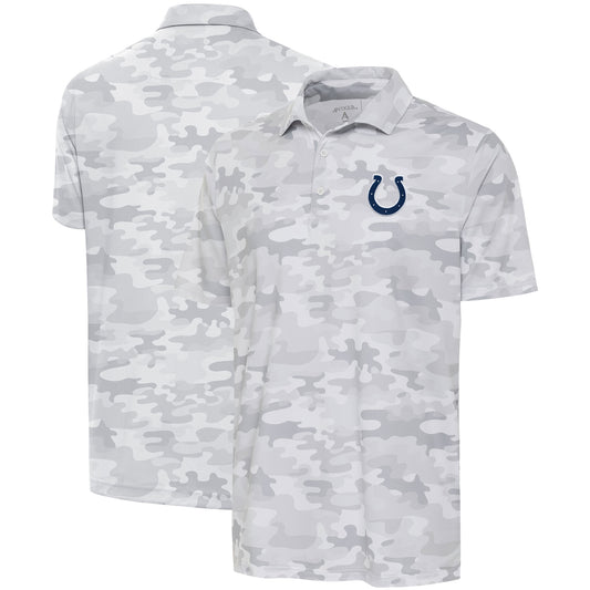 Men's Antigua White Indianapolis Colts Collide Polo