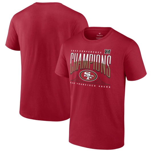 Men's Fanatics Scarlet San Francisco 49ers 2023 NFC Champions Not Done Yet Big & Tall T-Shirt