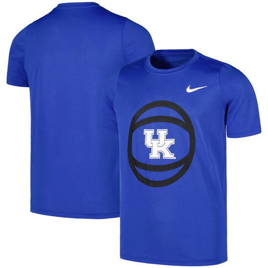 Men's Nike Royal Kentucky Wildcats Basketball Logo Performance T-Shirt