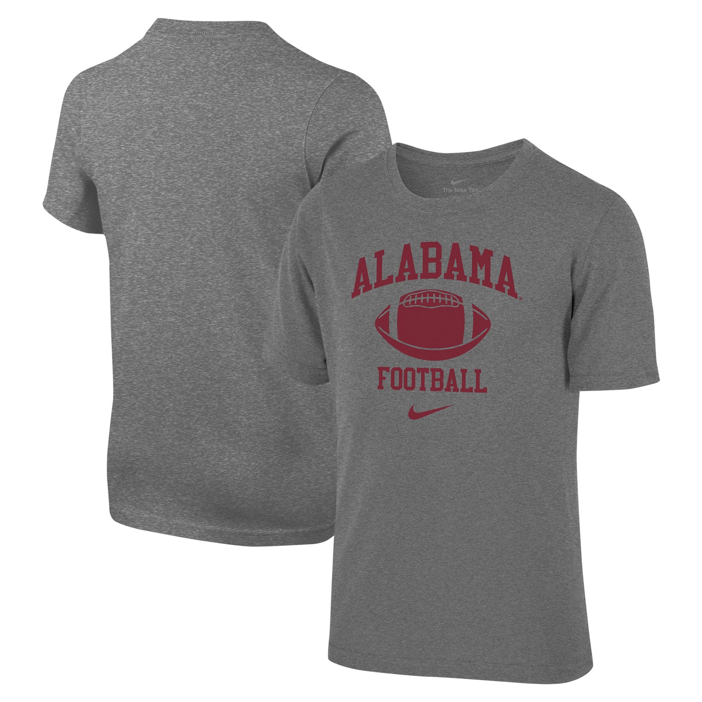 Youth Nike Heather Gray Alabama Crimson Tide Retro Lockup Legend Performance T-Shirt