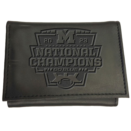 Black Michigan Wolverines 2023 National Champions Tri-Fold Wallet