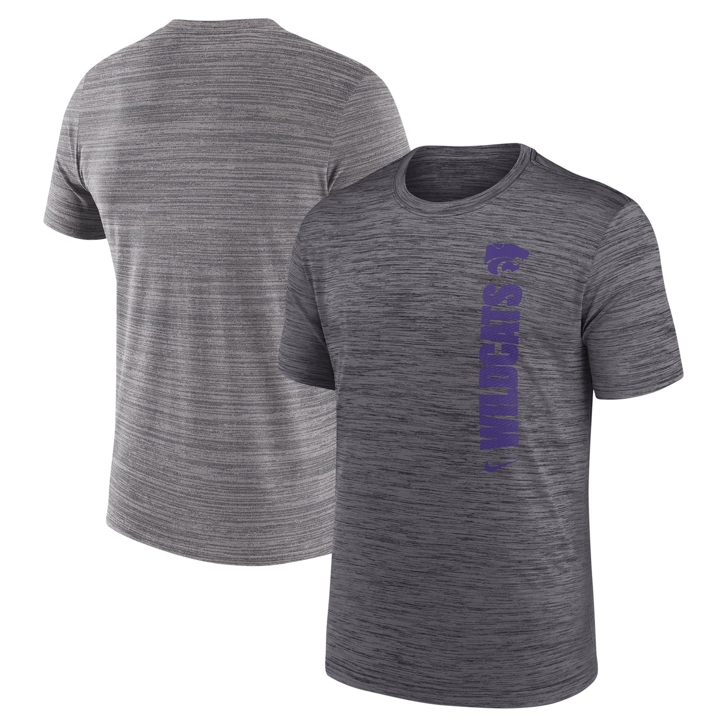 Men's Nike Gray Kansas State Wildcats 2024 Sideline Velocity Legend Performance T-Shirt