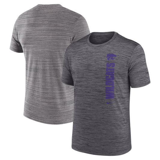 Men's Nike Gray Kansas State Wildcats 2024 Sideline Velocity Legend Performance T-Shirt