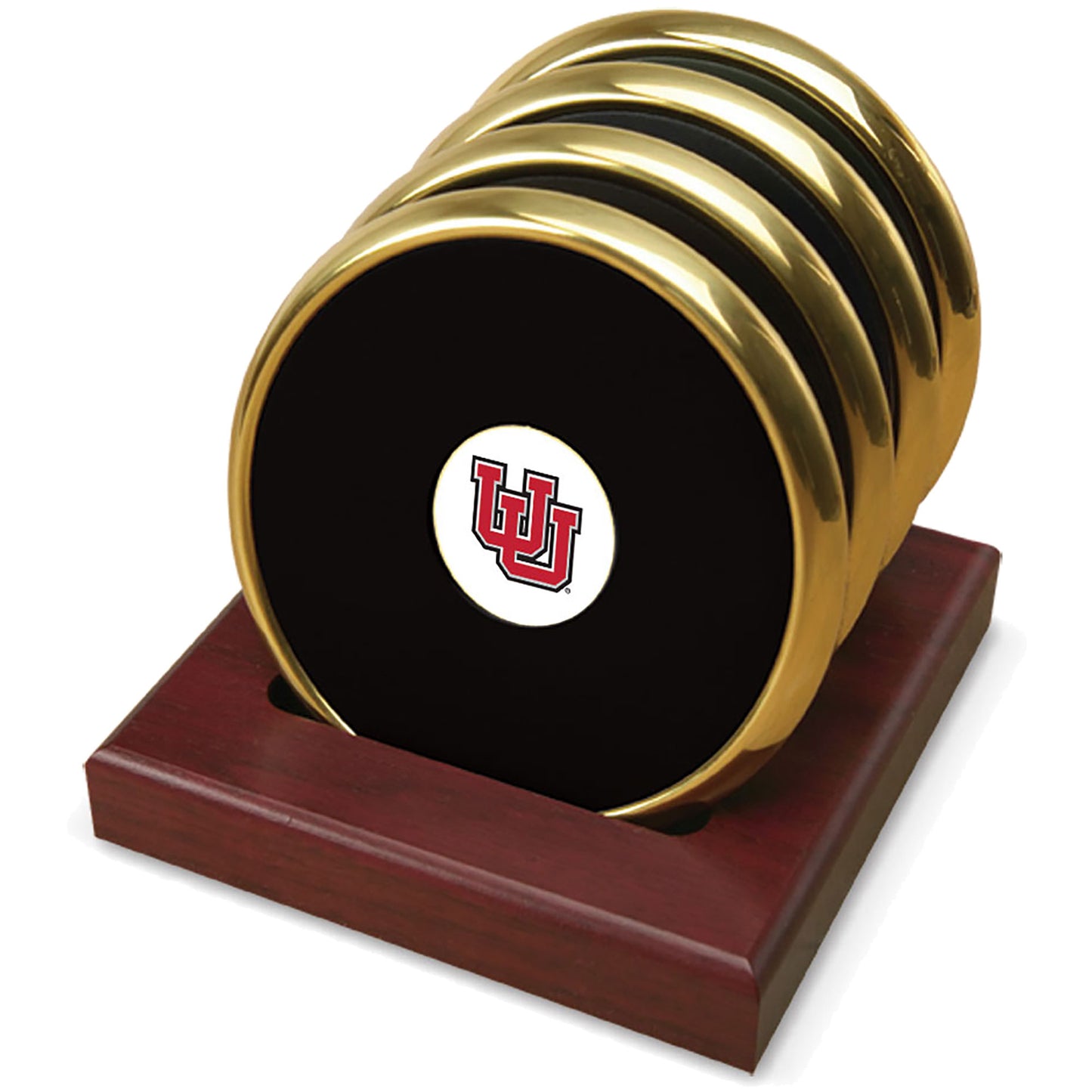 Gold Utah Utes 4-Pack Coaster Set