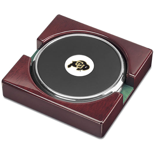 Silver Colorado Buffaloes 2-Piece Coaster Set