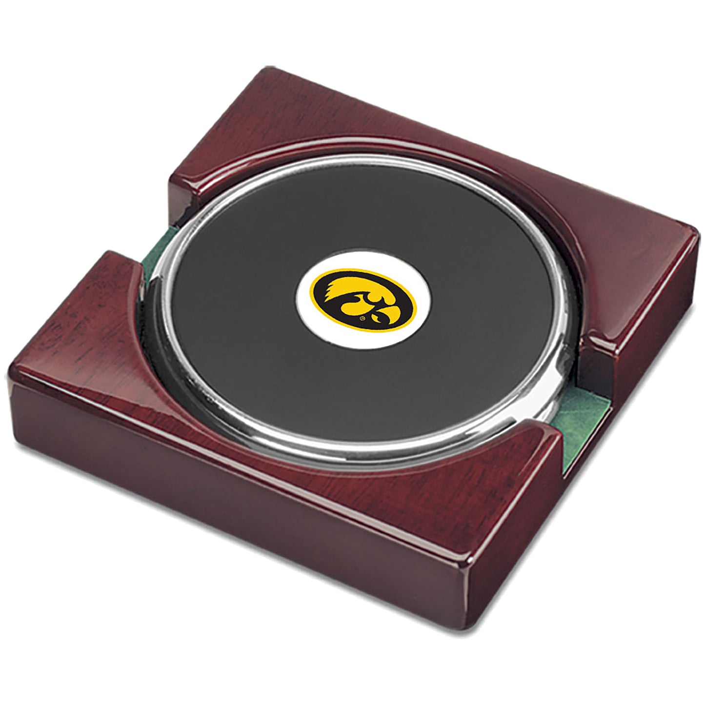 Silver Iowa Hawkeyes 2-Piece Coaster Set