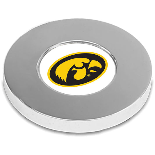 Silver Iowa Hawkeyes Office Paperweight