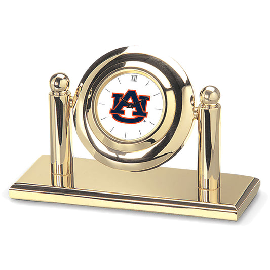 Gold Auburn Tigers Arcade Desk Clock