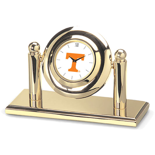 Gold Tennessee Volunteers Arcade Desk Clock