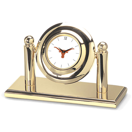 Gold Texas Longhorns Arcade Desk Clock