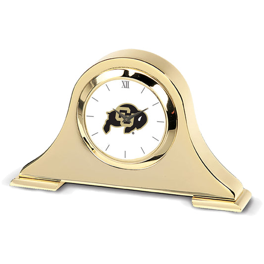 Gold Colorado Buffaloes Napoleon Desk Clock