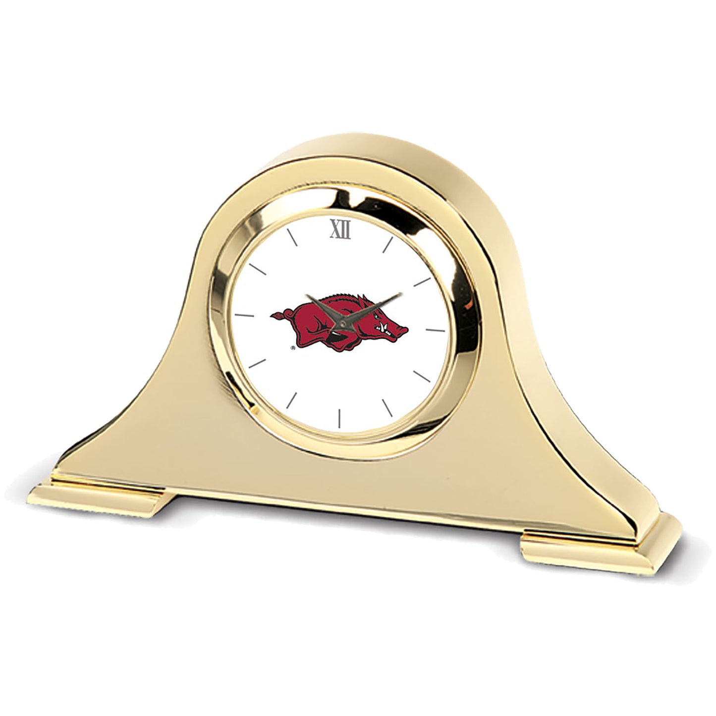 Gold Arkansas Razorbacks Napoleon Desk Clock