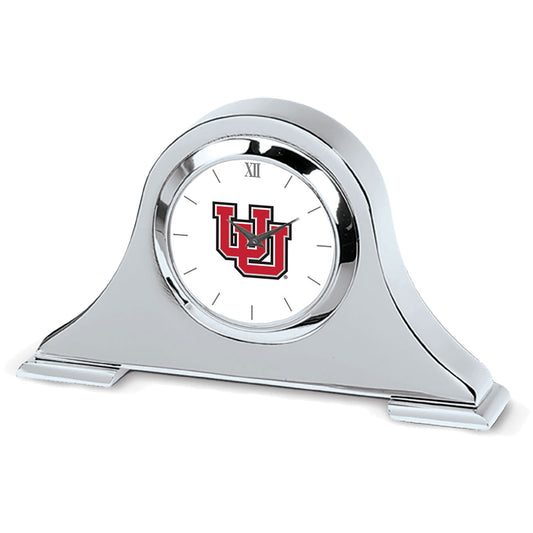 Silver Utah Utes Napoleon Desk Clock