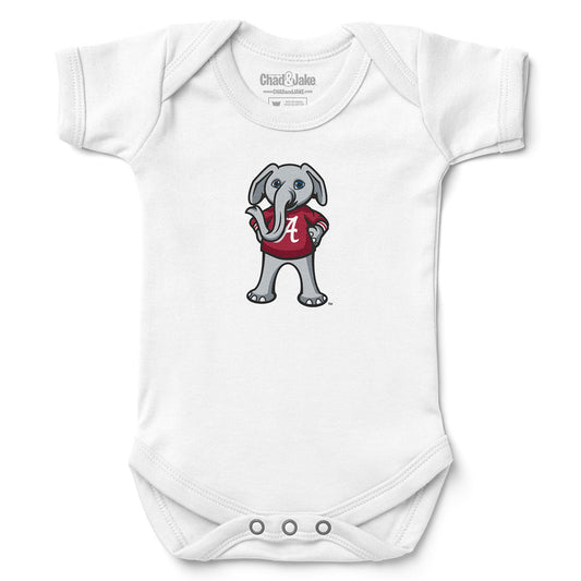 Newborn & Infant Chad & Jake White Alabama Crimson Tide Mascot Logo Bodysuit