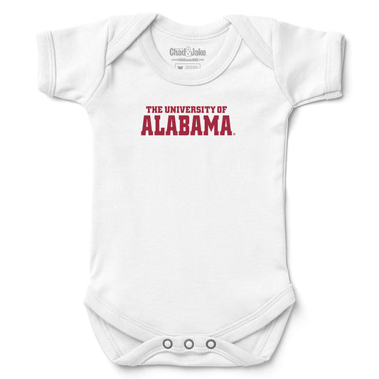 Newborn & Infant Chad & Jake White Alabama Crimson Tide Wordmark Logo Bodysuit