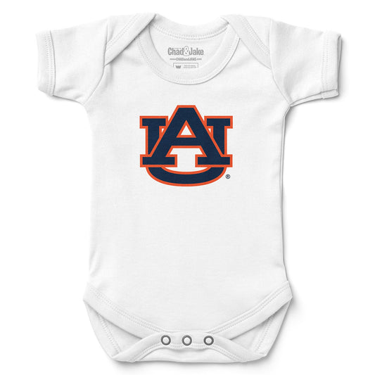 Newborn & Infant Chad & Jake White Auburn Tigers Logo Bodysuit