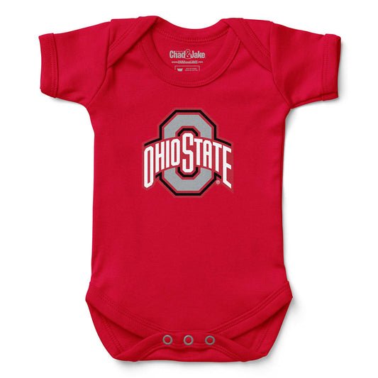 Newborn & Infant Chad & Jake Scarlet Ohio State Buckeyes Logo Bodysuit