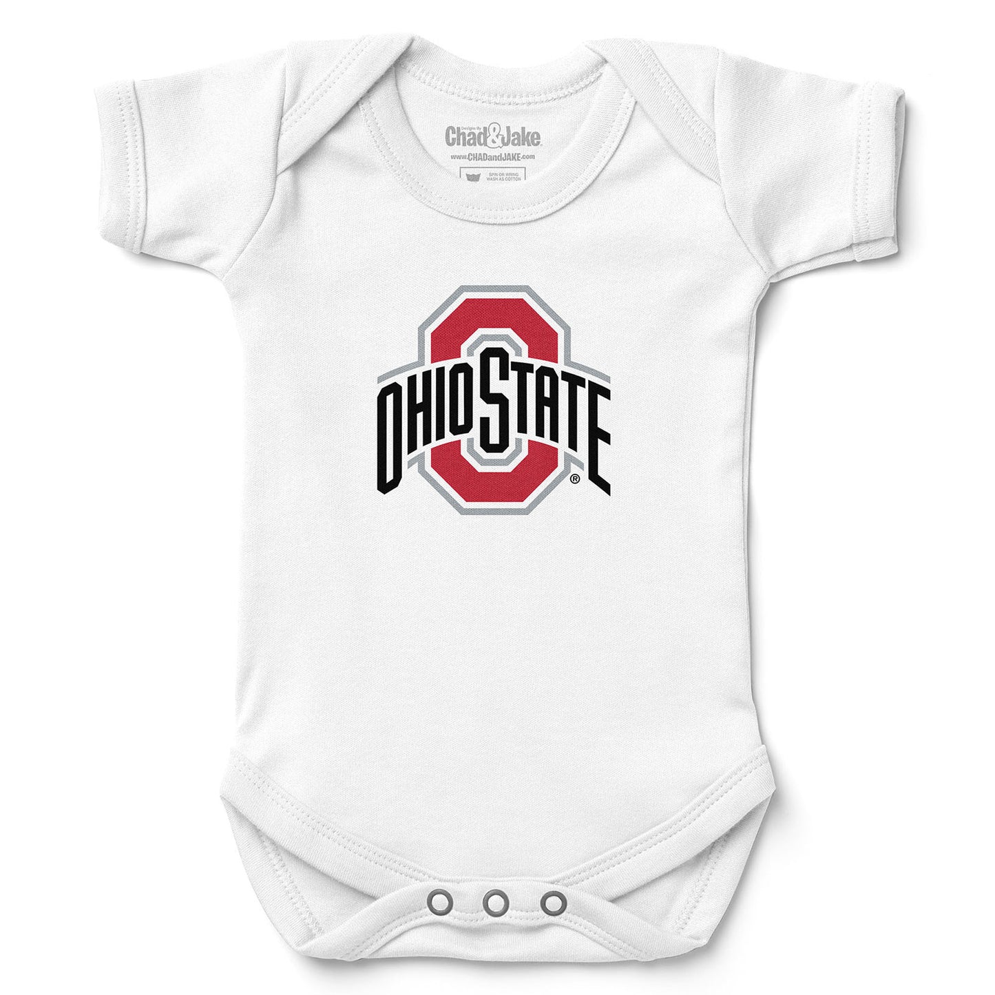 Newborn & Infant Chad & Jake White Ohio State Buckeyes Logo Bodysuit