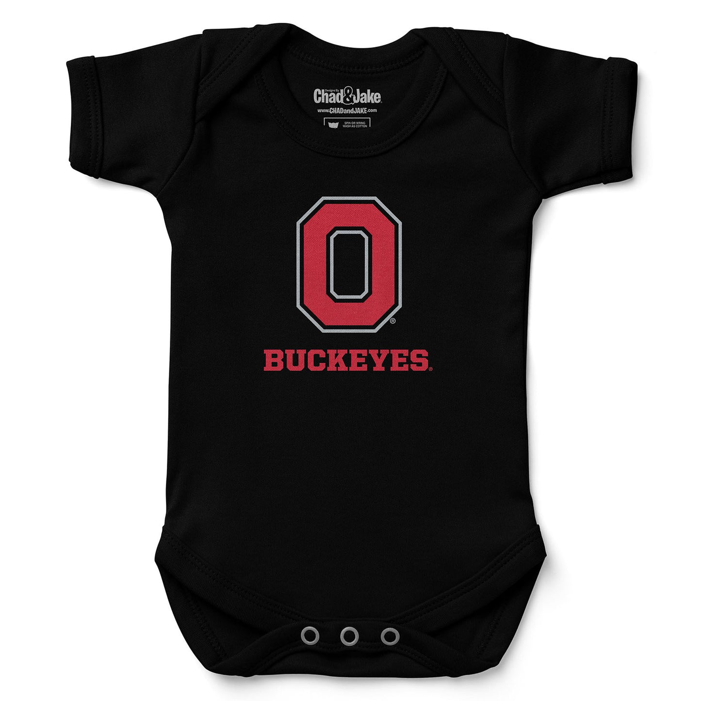 Newborn & Infant Chad & Jake Black Ohio State Buckeyes Logo Bodysuit