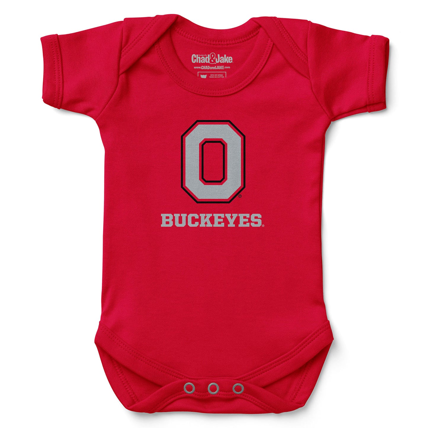 Newborn & Infant Chad & Jake Scarlet Ohio State Buckeyes Logo Bodysuit