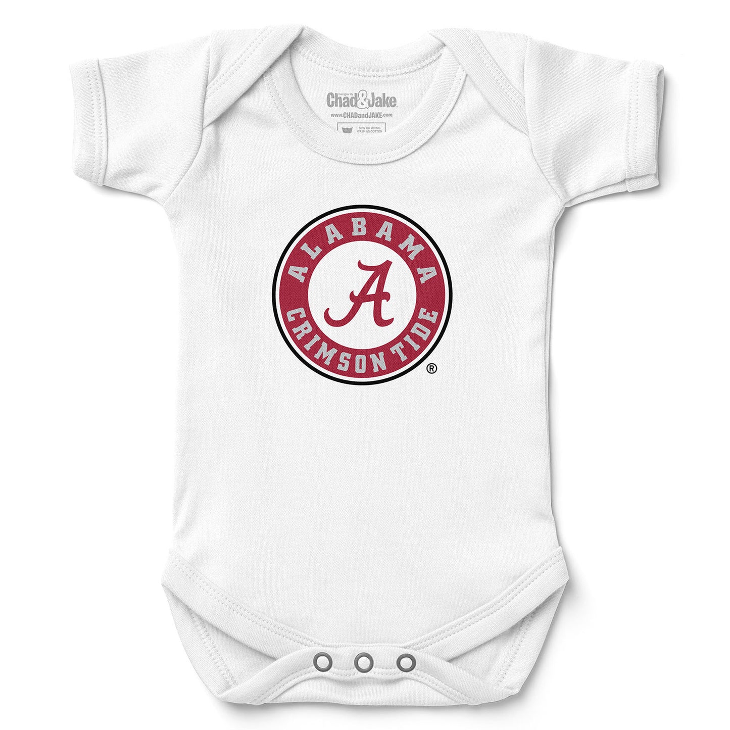 Newborn & Infant Chad & Jake White Alabama Crimson Tide Circle Logo Bodysuit