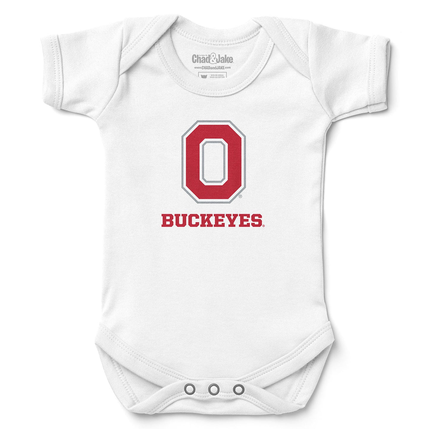 Newborn & Infant Chad & Jake White Ohio State Buckeyes Logo Bodysuit