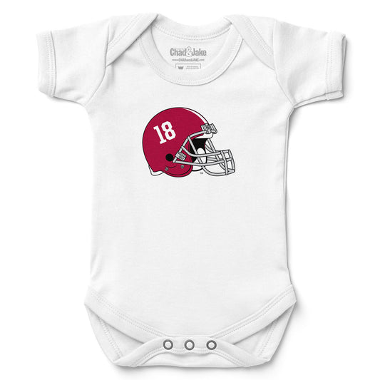 Newborn & Infant Chad & Jake White Alabama Crimson Tide Helmet Logo Bodysuit