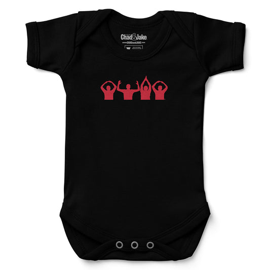 Newborn & Infant Chad & Jake Black Ohio State Buckeyes People Silhouette Logo Bodysuit