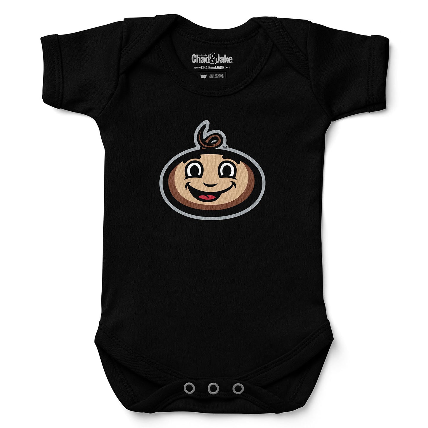 Newborn & Infant Chad & Jake Black Ohio State Buckeyes Baby Brutus Bodysuit