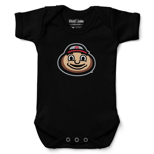 Newborn & Infant Chad & Jake Black Ohio State Buckeyes Brutus Bodysuit