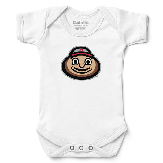 Newborn & Infant Chad & Jake White Ohio State Buckeyes Brutus Bodysuit