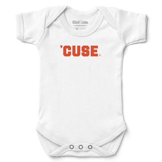 Newborn & Infant Chad & Jake White Syracuse Orange Wordmark Logo Bodysuit