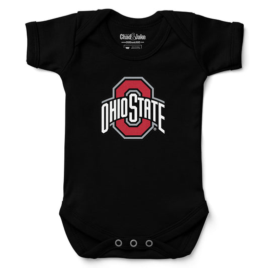 Newborn & Infant Chad & Jake Black Ohio State Buckeyes Logo Bodysuit