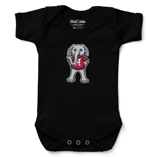 Newborn & Infant Chad & Jake Black Alabama Crimson Tide Mascot Logo Bodysuit