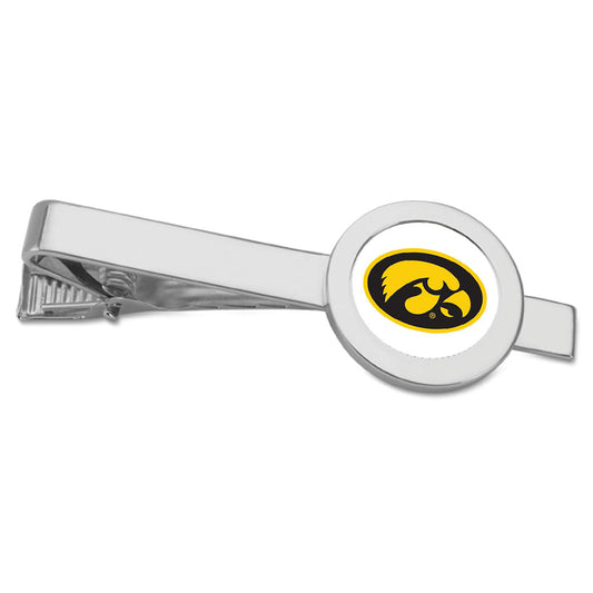 Silver Iowa Hawkeyes Tie Bar