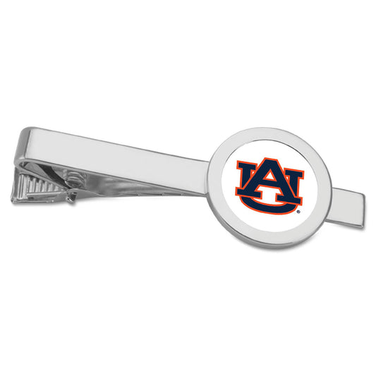 Silver Auburn Tigers Tie Bar