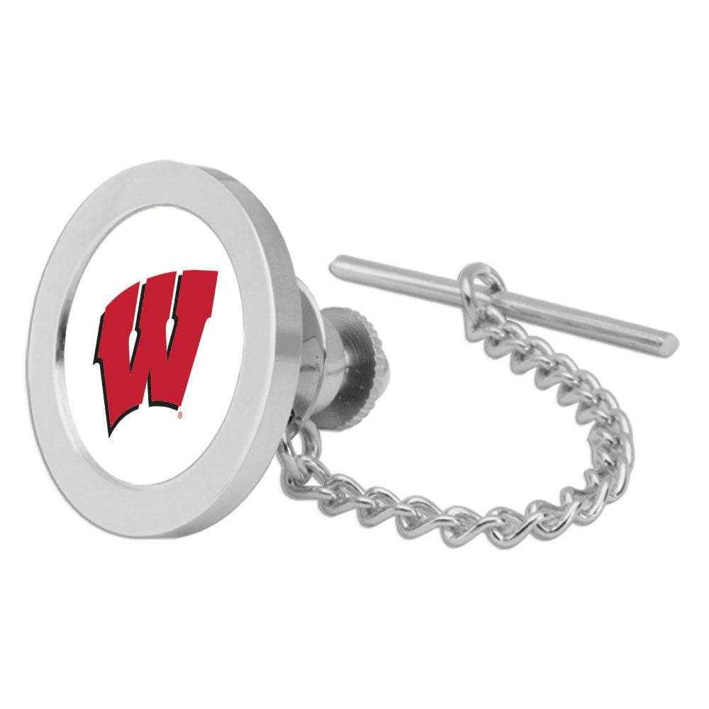 Silver Wisconsin Badgers Tie Tack/Lapel Pin