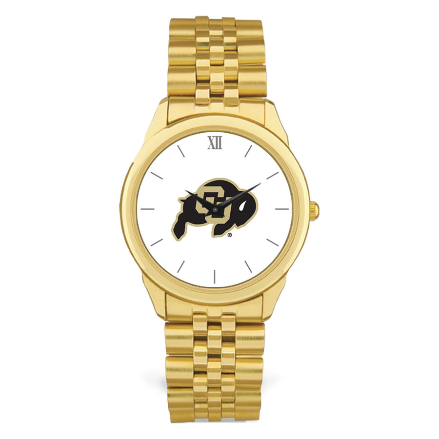 Men's Gold Colorado Buffaloes Rolled Link Watch