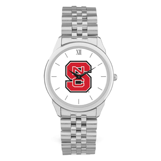 Men's Silver NC State Wolfpack Rolled Link Watch