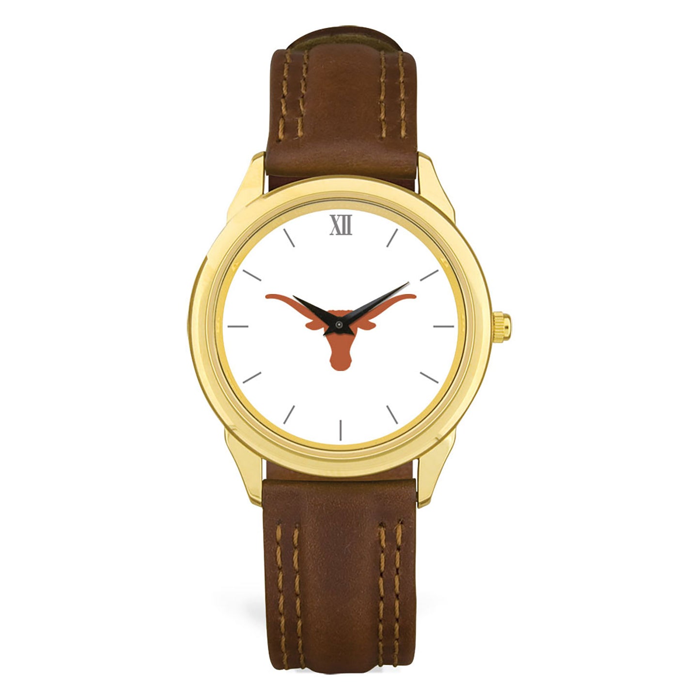 Men's Brown Texas Longhorns Leather Watch