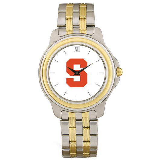 Men's Silver/Gold Syracuse Orange Two-Tone Wristwatch