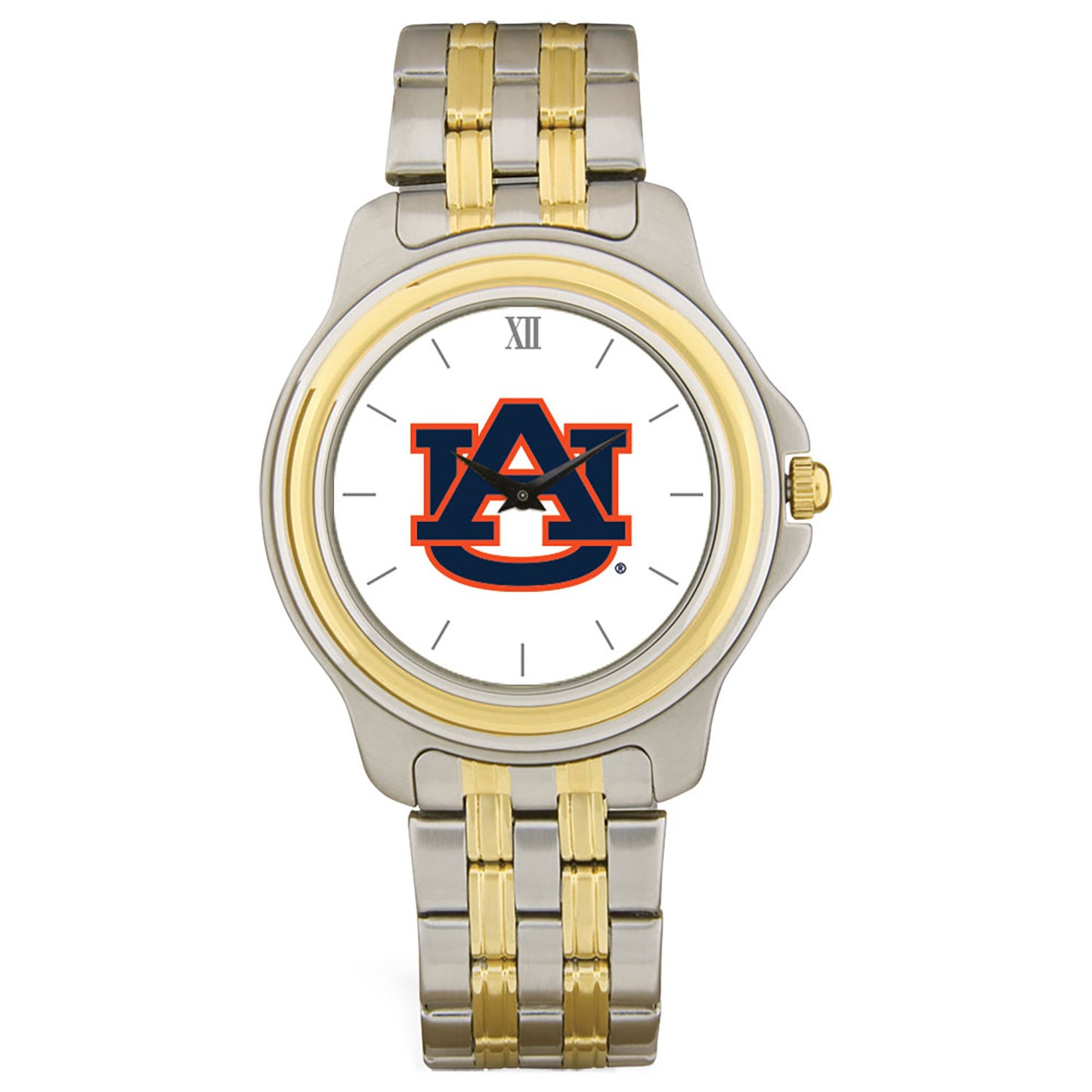 Men's Silver/Gold Auburn Tigers Two-Tone Wristwatch