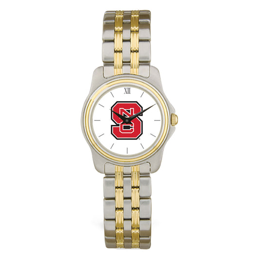 Women's Silver/Gold NC State Wolfpack Two-Tone Wristwatch