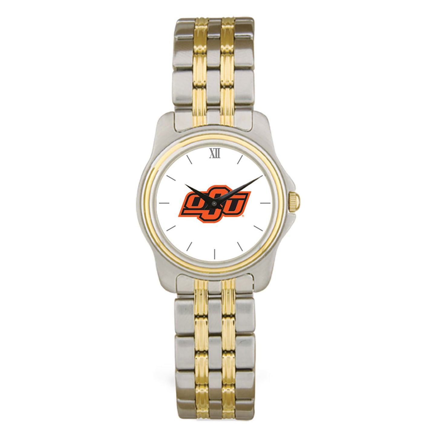 Women's Silver/Gold Oklahoma State Cowboys Two-Tone Wristwatch